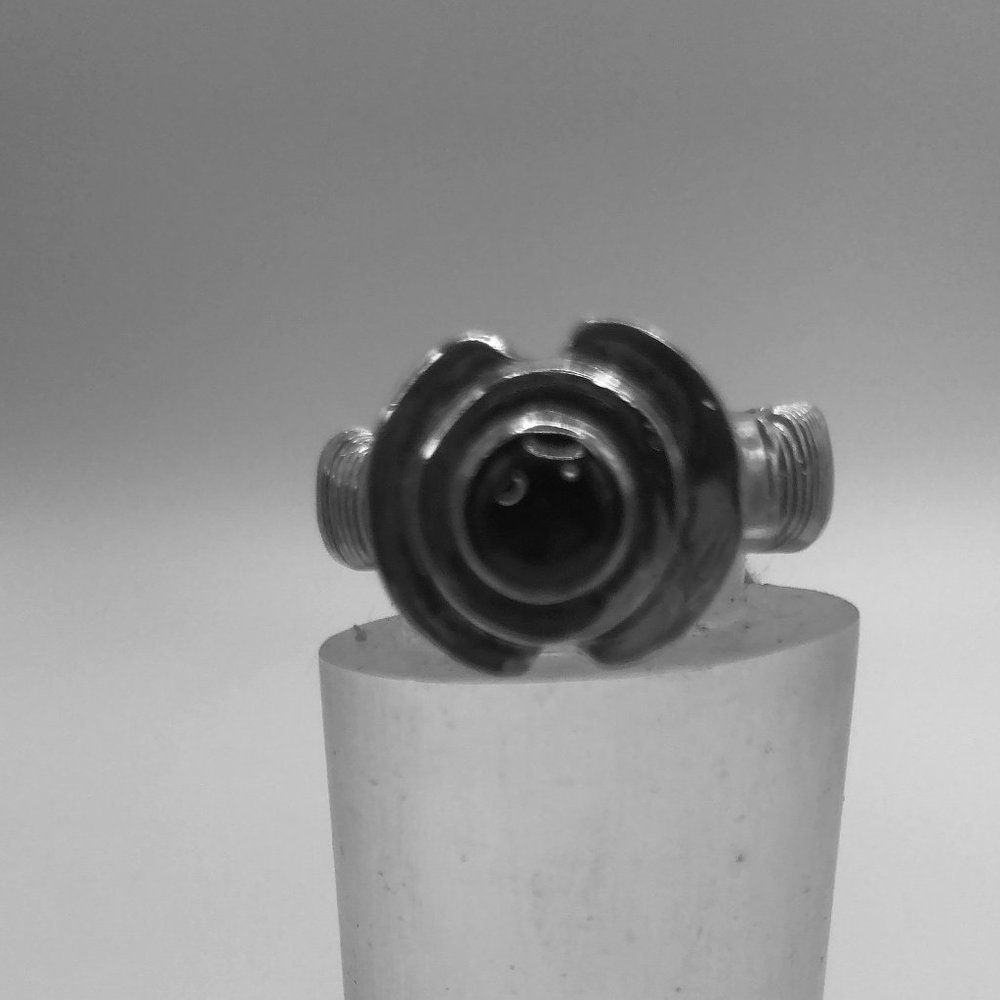 RED GARNET RING STERLING SILVER SIZE 7 - Picture 2 of 4